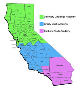 Map of California Youth Challenge Program coverage