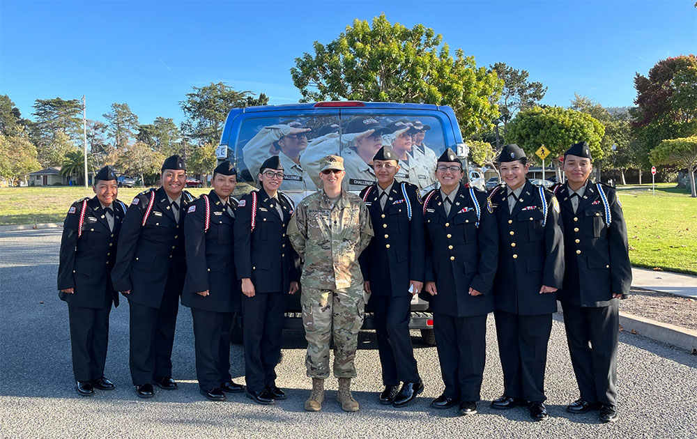 A group of Grizzly Academy students in uniform